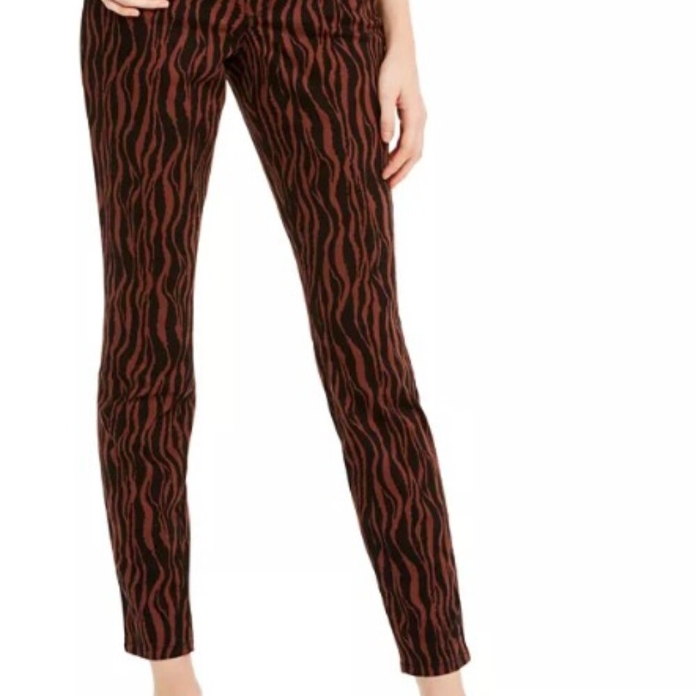 Inc Tiger-Print Skinny Jeans View 6